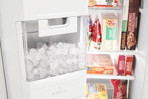 36-Inch Wide Side-by-Side Refrigerator with Exterior Ice and Water Dispenser - 25 Cu. Ft. #white