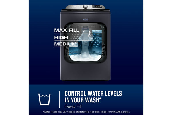 5.2 Cu. Ft. Top Load Agitator Washer with Extra Power and Smart Appliance #midnightsteel