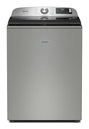 5.2 Cu. Ft. Top Load Agitator Washer with Extra Power and Smart Appliance #classicsilver
