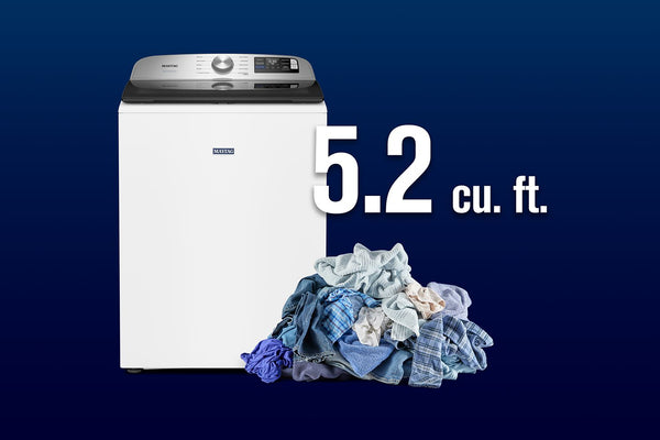 5.2 Cu. Ft. Top Load Agitator Washer with Extra Power and Smart Appliance #white