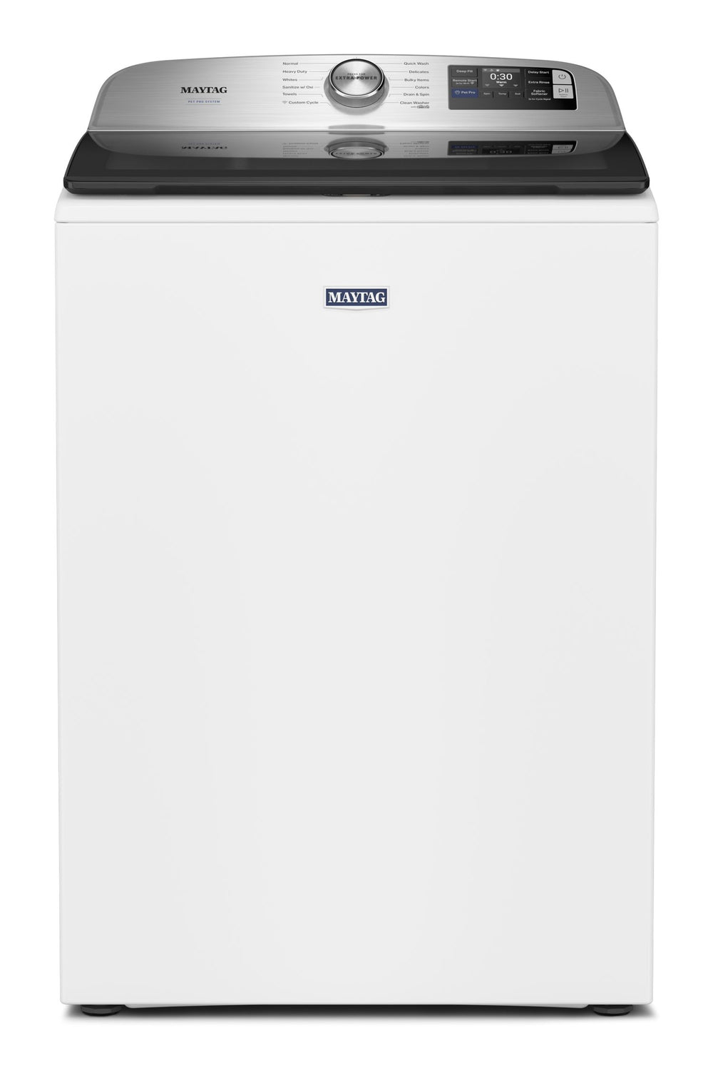 5.2 Cu. Ft. Pet Pro Top Load Agitator Washer with Extra Power and Sanitize Cycle with Oxi #white