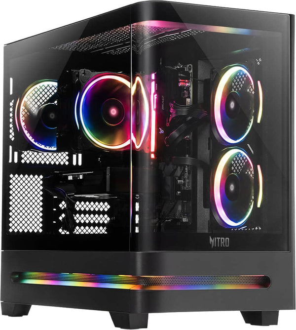 Acer - Nitro 65 Gaming Desktop - AMD Ryzen 7 8700F 2024 - AMD Radeon RX 9060 XT - 16GB DDR5 Memory – 1TB Storage - Black