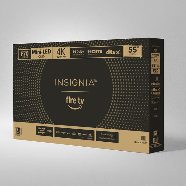 Insignia™ - 55" Class F70 Series 4K UHD QLED Mini-LED Smart TV with Fire TV