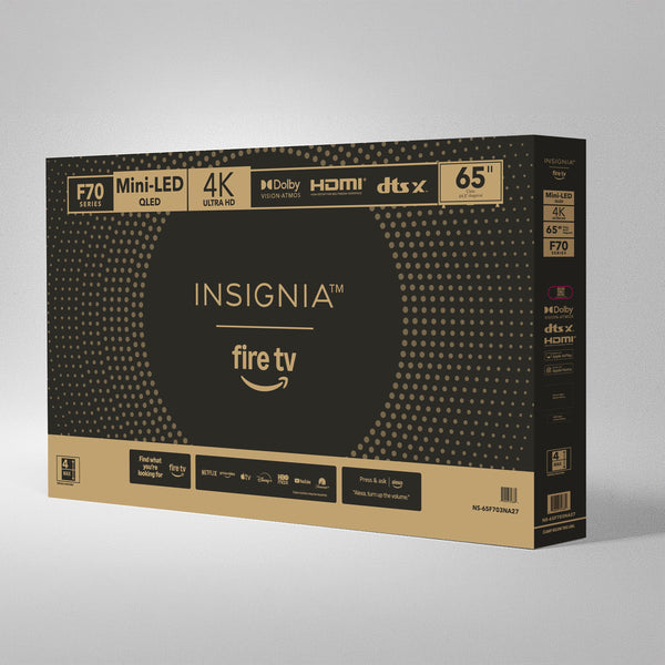 Insignia™ - 65" Class F70 Series 4K UHD QLED Mini-LED Smart TV with Fire TV