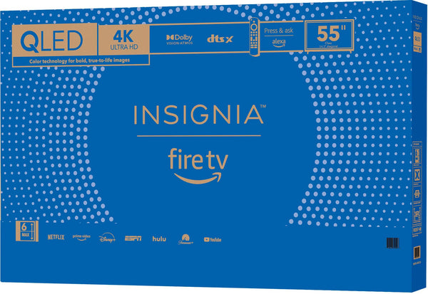 Insignia™ - 55" Class QF Series QLED 4K UHD Smart Fire TV