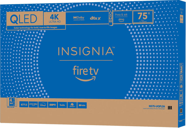 Insignia™ - 75" Class QF Series QLED 4K UHD Smart Fire TV