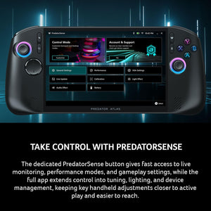 Acer - Predator Atlas 8 Gaming Handheld- Intel Arc G3 Extreme-Touchscreen,WUXGA 8" 120Hz- 24GB storage- 512GB SSD- 159 AI TOPS - Shale Black