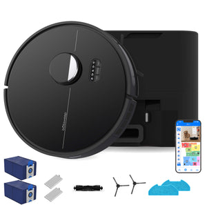 bObsweep - Dustin Self-Emptying Robot Vacuum & Mop with Odor Control Dock, 1 Gal Capacity, Privacy First U.S. Software - Night