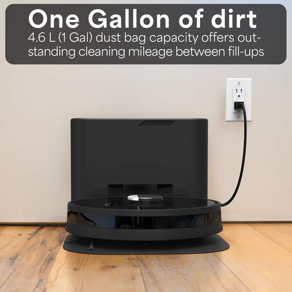 bObsweep - Dustin Self-Emptying Robot Vacuum & Mop with Odor Control Dock, 1 Gal Capacity, Privacy First U.S. Software - Night