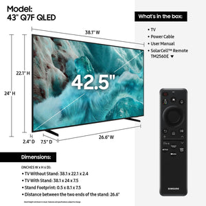 Samsung - 43” Class Q7F Series QLED 4K UHD SamsungVision AI Smart Tizen TV (2025)