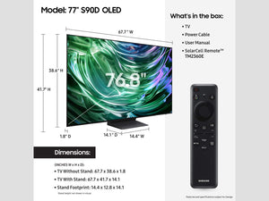 Samsung - 77" Class S90D Series OLED 4K UHD Smart Tizen TV (2024)