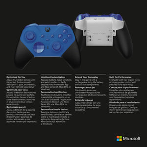 Microsoft - Elite Series 2 Core Wireless Controller for XBOX Series X, XBOX Series S, XBOX One, PCs, and Cloud-Enabled Devices - Blue