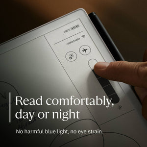 reMarkable - Paper Pro Move - 7.3" Paper Tablet with Marker Plus and Premium Leather Book Folio - Black