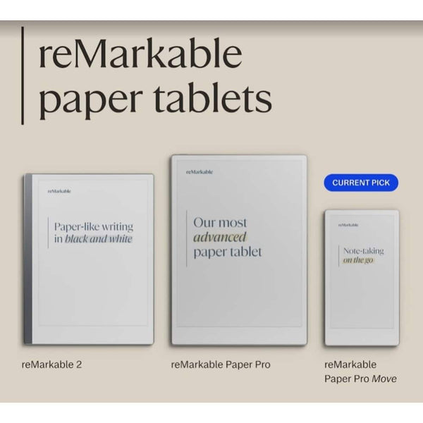 reMarkable - Paper Pro Move - 7.3" Paper Tablet with Marker Plus and Premium Leather Book Folio - Black