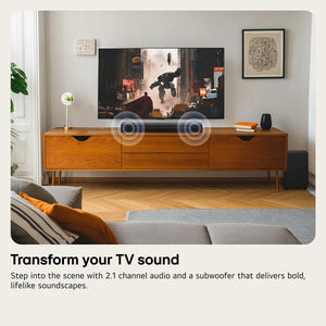 LG - 2.1-Channel S35A Soundbar with Wireless Subwoofer, Dolby Audio and WOW Orchestra - Black