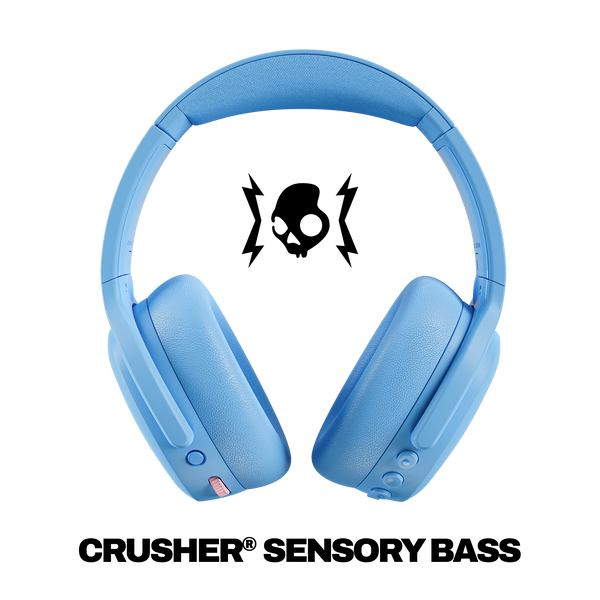 Skullcandy - Crusher ANC 2 Over-the-Ear Noise Canceling Wireless Bluetooth Headphones - Preppy Blue