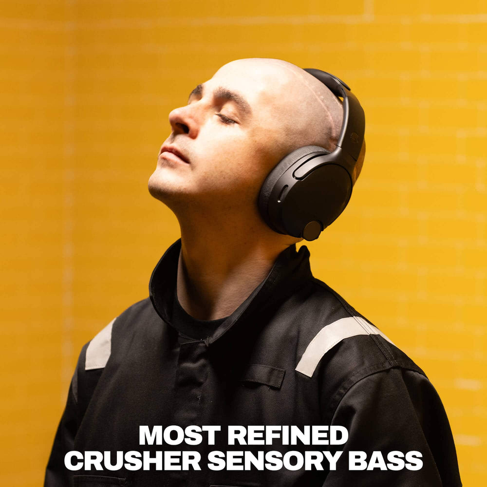 Skullcandy - Crusher 1080 Over-the-Ear Noise Canceling Wireless Bluetooth Headphones with Sound by Bose - Black