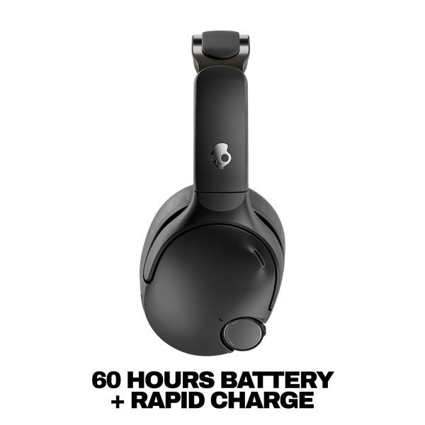 Skullcandy - Crusher 1080 Over-the-Ear Noise Canceling Wireless Bluetooth Headphones with Sound by Bose - Black