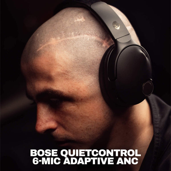 Skullcandy - Crusher 1080 Over-the-Ear Noise Canceling Wireless Bluetooth Headphones with Sound by Bose - Black