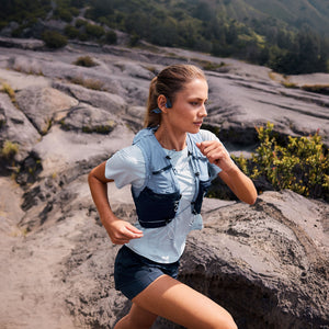 Shokz - OpenRun Pro 2 Mini Wireless Bone Conduction Open-Ear Bluetooth Sports Headphones - Steel Blue