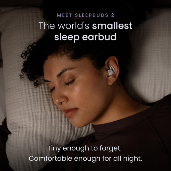 Ozlo - Sleepbuds® 2, Noise-Masking Sleep Earbuds with Bluetooth Streaming, Sleep Detection, In-Ear Alarm, 14-Hr Battery - Blue