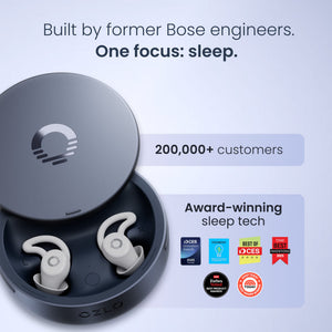 Ozlo - Sleepbuds® 2, Noise-Masking Sleep Earbuds with Bluetooth Streaming, Sleep Detection, In-Ear Alarm, 14-Hr Battery - Blue