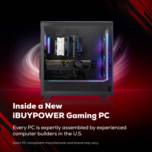 iBUYPOWER - Slate Gaming Desktop PC Intel Core i7 14700F 2024 NVIDIA RTX 5060 8GB, 16GB RAM Memory, 1TB NVMe SSD Storage - Black