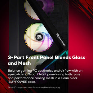 iBUYPOWER - Slate Gaming Desktop PC Intel Core i7 14700F 2024 NVIDIA RTX 5060 8GB, 16GB RAM Memory, 1TB NVMe SSD Storage - Black