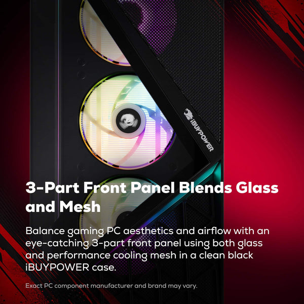 iBUYPOWER - Slate Gaming Desktop PC Intel Core i7 14700F 2024 NVIDIA RTX 5060 8GB, 16GB RAM Memory, 1TB NVMe SSD Storage - Black