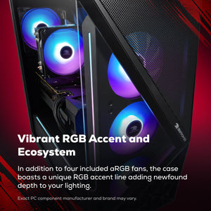 iBUYPOWER - Slate Gaming Desktop PC Intel Core i7 14700F 2024 NVIDIA RTX 5060 8GB, 16GB RAM Memory, 1TB NVMe SSD Storage - Black