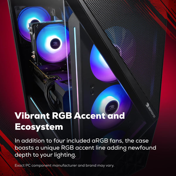 iBUYPOWER - Slate Gaming Desktop PC Intel Core i7 14700F 2024 NVIDIA RTX 5060 8GB, 16GB RAM Memory, 1TB NVMe SSD Storage - Black