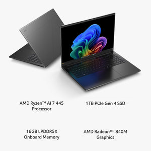 Acer - Swift Go 16 AI - Copilot+ PC - 16" WUXGA Touchscreen Laptop - AMD Ryzen AI 7 445 2026 - 16GB Memory – 1TB Storage - Obsidian Black