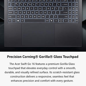Acer - Swift Go 16 AI - Copilot+ PC - 16" WUXGA Touchscreen Laptop - AMD Ryzen AI 7 445 2026 - 16GB Memory – 1TB Storage - Obsidian Black