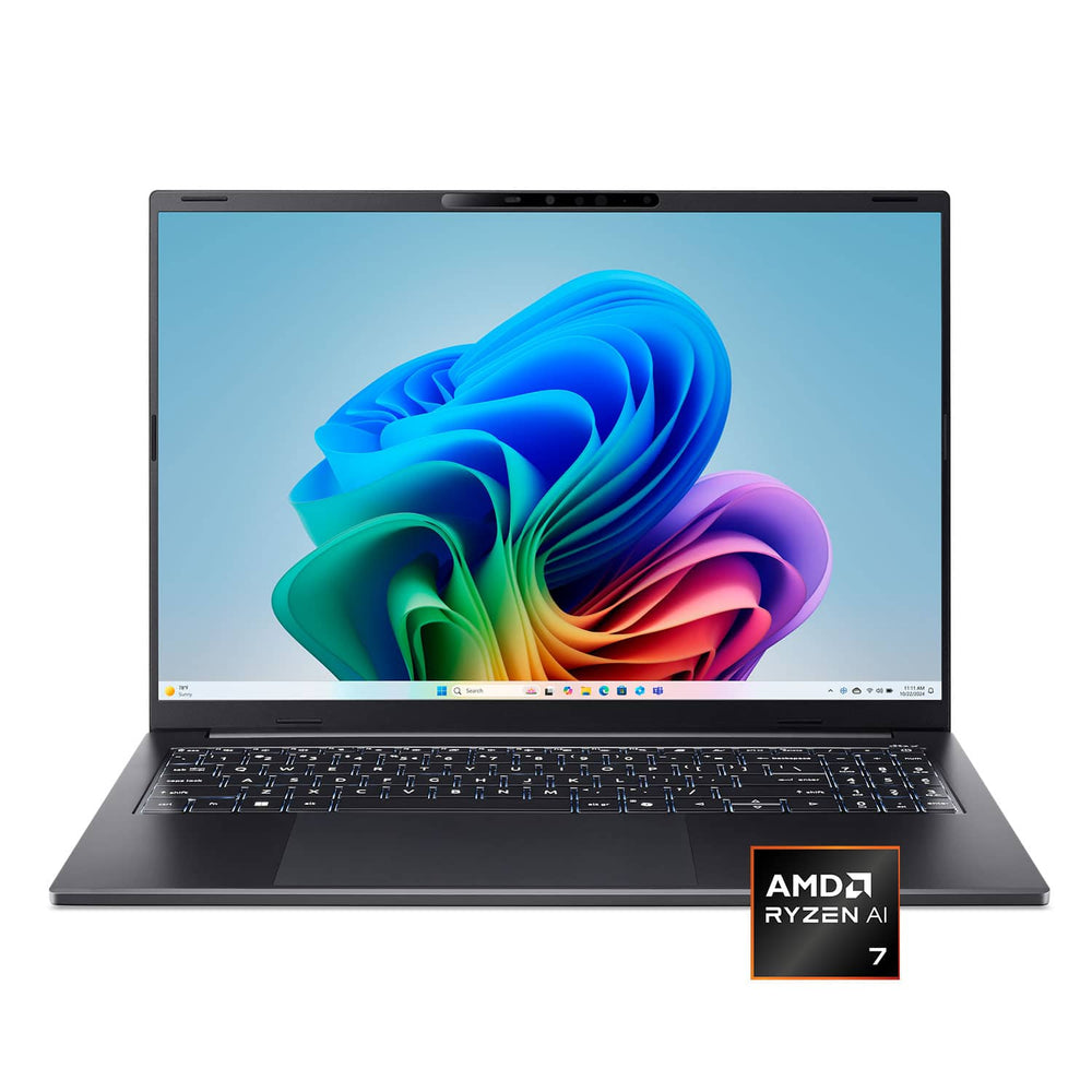 Acer - Swift Go 16 AI - Copilot+ PC - 16" Touchscreen Laptop 2K - AMD Ryzen AI 7 445 2026 - 16GB Memory – 512GB Storage - Obsidian Black