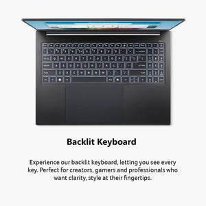 Acer - Swift Go 16 AI - Copilot+ PC - 16" Touchscreen Laptop 2K - AMD Ryzen AI 7 445 2026 - 16GB Memory – 512GB Storage - Obsidian Black