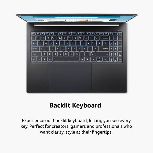 Acer - Swift Go 16 AI - Copilot+ PC - 16" Touchscreen Laptop 2K - AMD Ryzen AI 7 445 2026 - 16GB Memory – 512GB Storage - Obsidian Black