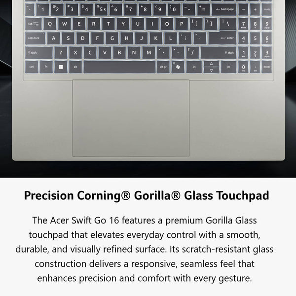 Acer - Swift Go 16 AI – Copilot+ PC – 16” 2K OLED Laptop – Intel Core Ultra 7 Series 3 2026– 32GB Memory – 1TB Storage - Vapor Silver