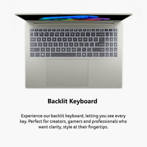 Acer - Swift Go 16 AI – Copilot+ PC – 16” 2K OLED Laptop – Intel Core Ultra 7 Series 3 2026– 32GB Memory – 1TB Storage - Vapor Silver