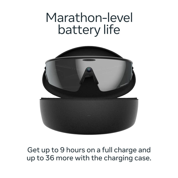 Oakley Meta - Vanguard glasses with Meta AI, Audio, Photo, Video Compatibility - Prizm Lens - Black