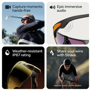 Oakley Meta - Vanguard glasses with Meta AI, Audio, Photo, Video Compatibility - Prizm Rose Gold Lens - White