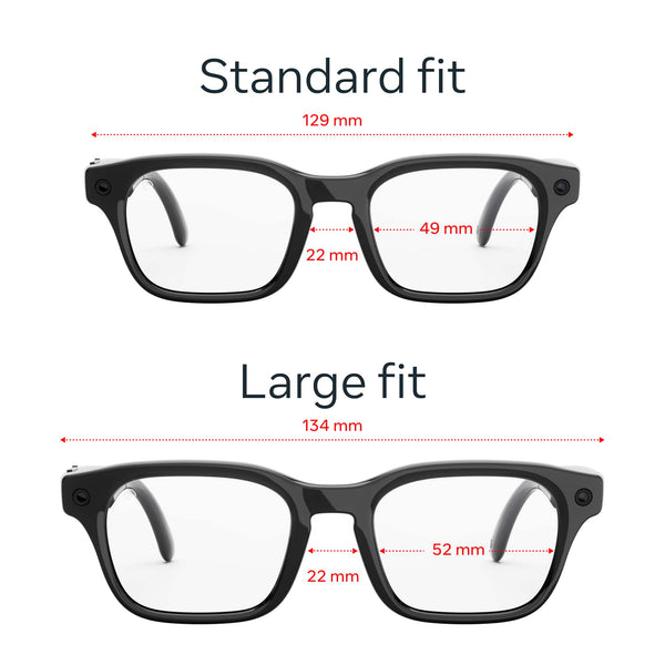 Meta - Adventurer - Smart AI glasses for Women, Men—Meta AI, 12MP Camera, Live Translate — 3K HD - Clear Lenses - Classic Black
