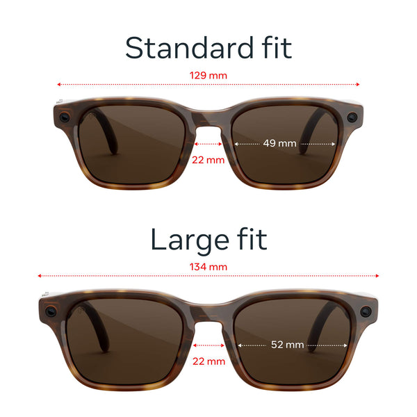 Meta - Adventurer - Smart AI glasses for Women, Men—Meta AI, 12MP Camera, Live Translate — 3K HD - Brown Lenses - Classic Tortoise