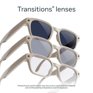 Meta - Adventurer - Smart AI glasses for Women, Men—Meta AI, 12MP Camera, Live Translate — Transitions Sapphire Lenses - Linen