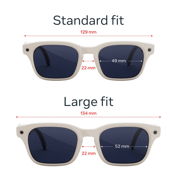 Meta - Adventurer - Smart AI glasses for Women, Men—Meta AI, 12MP Camera, Live Translate — Transitions Sapphire Lenses - Linen