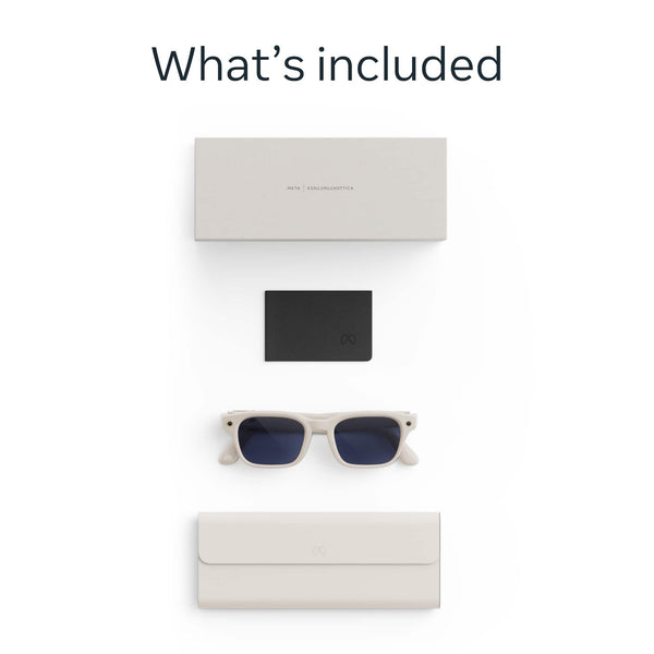 Meta - Adventurer - Smart AI glasses for Women, Men—Meta AI, 12MP Camera, Live Translate — Transitions Sapphire Lenses - Linen