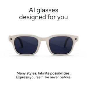 Meta - Adventurer - Smart AI glasses for Women, Men—Meta AI, 12MP Camera, Live Translate — Transitions Sapphire Lenses - Linen
