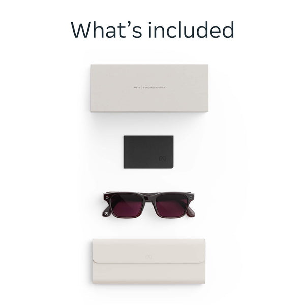 Meta - Adventurer - Smart AI glasses for Women, Men—Meta AI, 12MP Camera, Live Translate — Transitions Ruby Lenses - Merlot