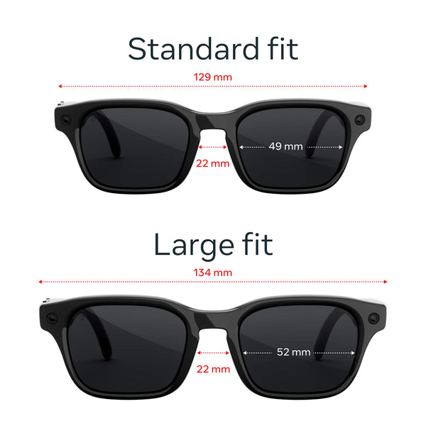 Meta - Adventurer - Smart AI glasses for Women, Men—Meta AI, 12MP Camera, Live Translate — Polarized Grey Lenses - Classic Black