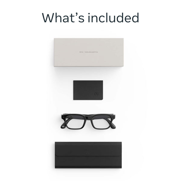 Meta - Adventurer Large - Smart AI glasses for Women, Men—Meta AI, 12MP Camera, Live Translate— 3K HD - Clear Lenses - Classic Black