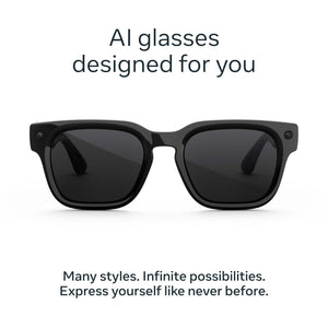 Meta - Adventurer Large - Smart AI glasses for Women, Men—Meta AI, 12MP Camera, Live Translate— 3K HD -Clear Lenses - Classic Tortoise
